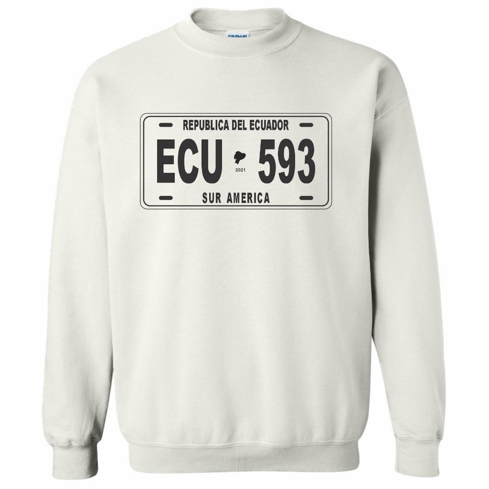 ECUADOR PLATE SWEATSHIRT * GRAPHIC FASHION APPAREL BRAND NEW 2022 COLLECTION